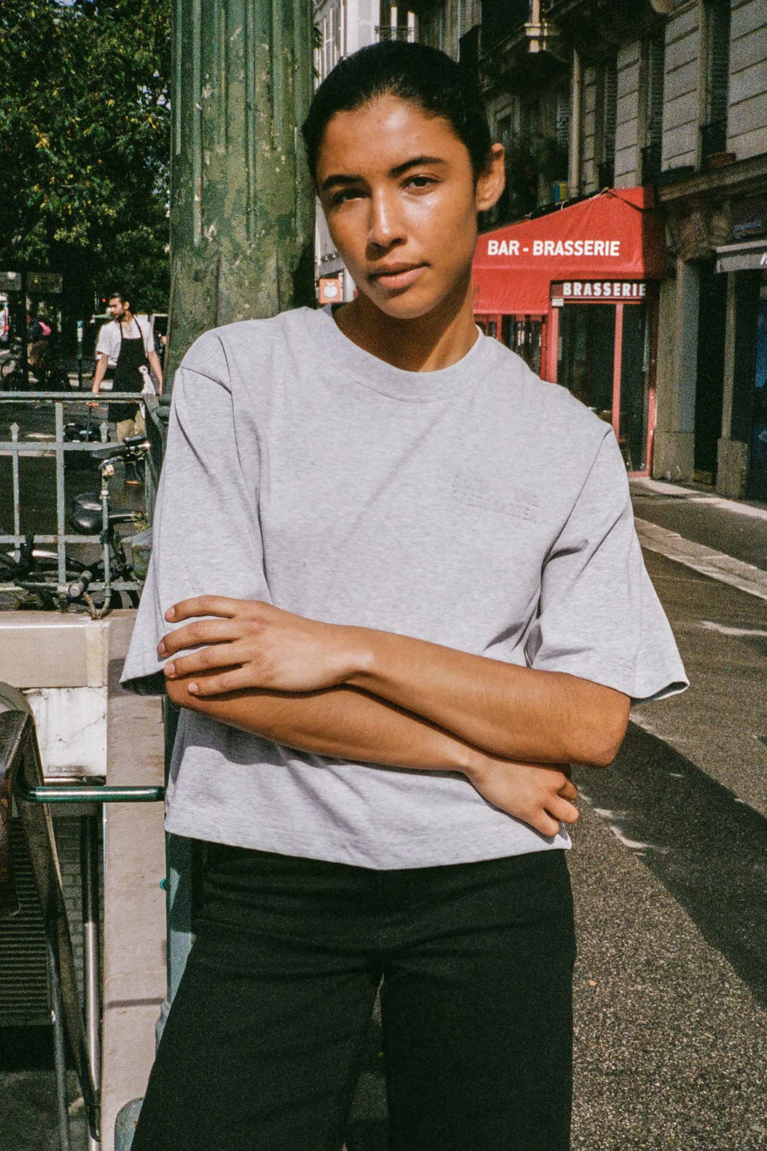 JIANA T-SHIRT | Grey Melange - Image 4