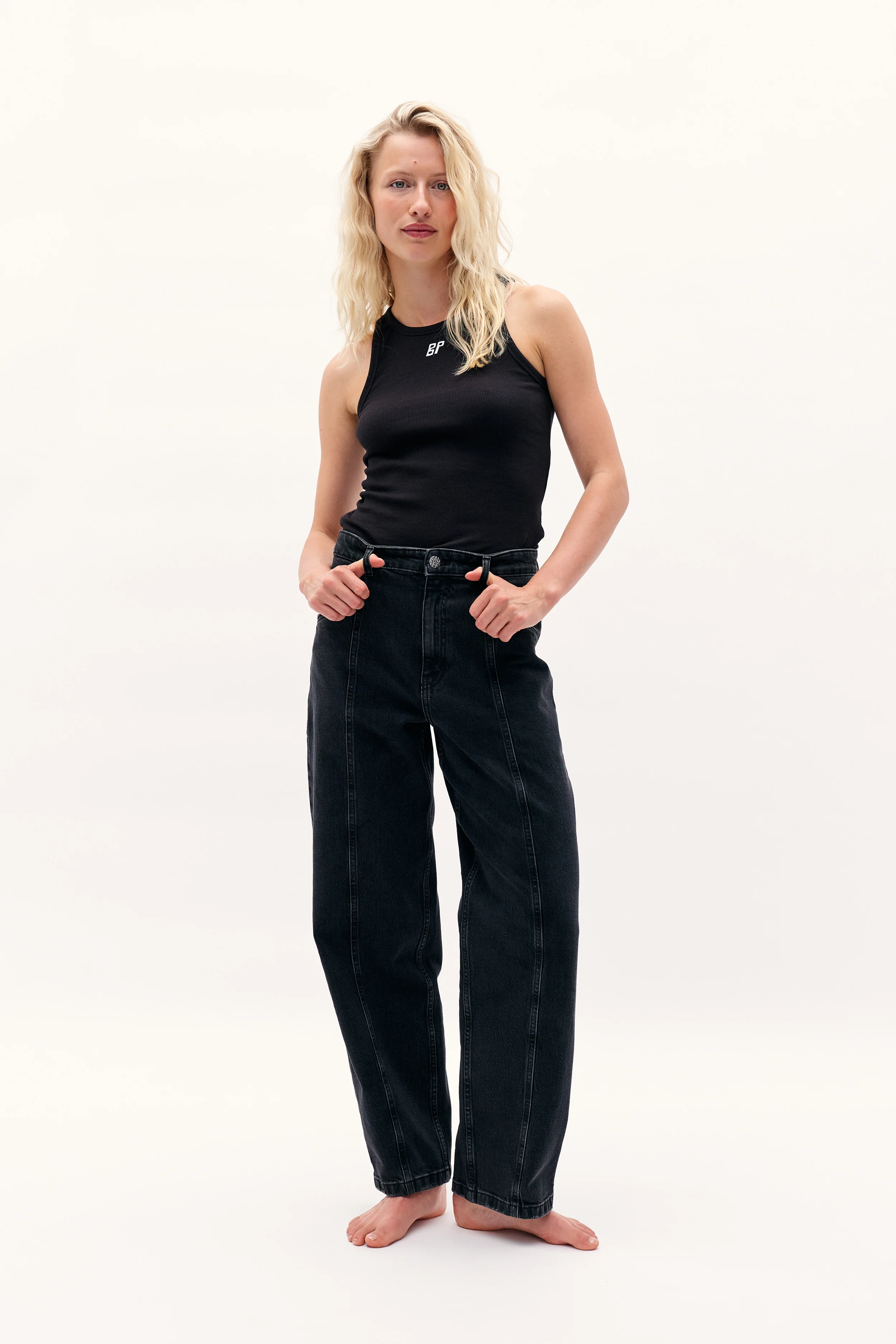 NO 02 JEANS | Black Washed Denim - Image 5